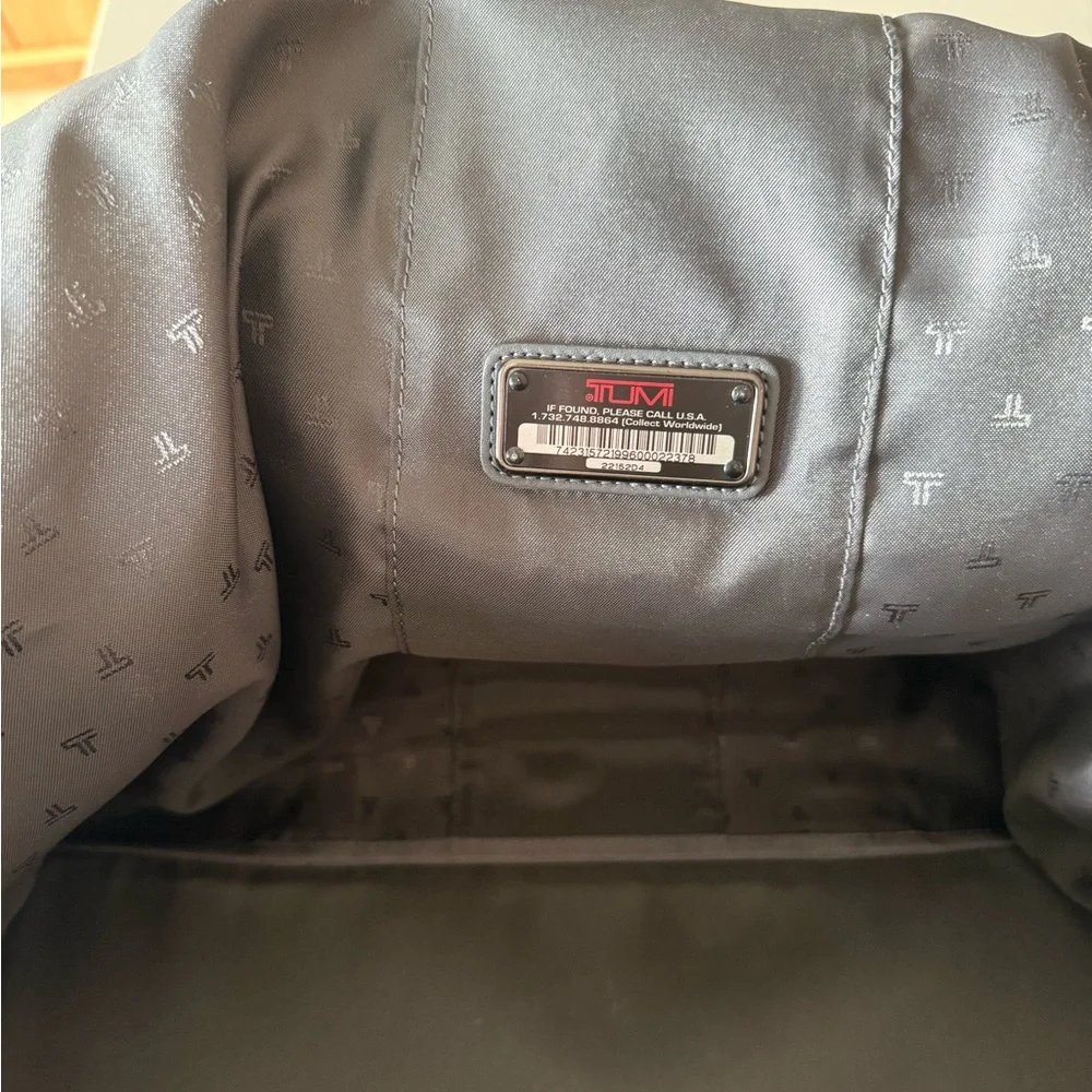Tumi Alpha Black Travel Bag with Front Pocket